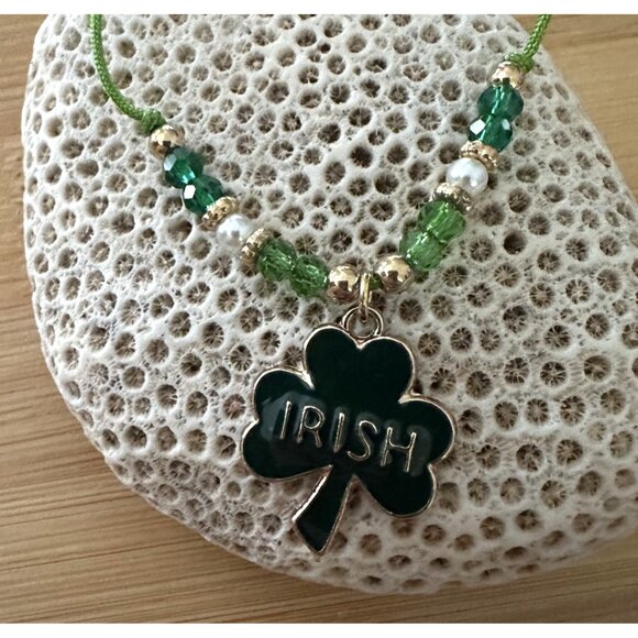 St Patricks Day Shamrock Knotted String Beaded Bracelet Anklet Irish New… - Picture 7 of 12